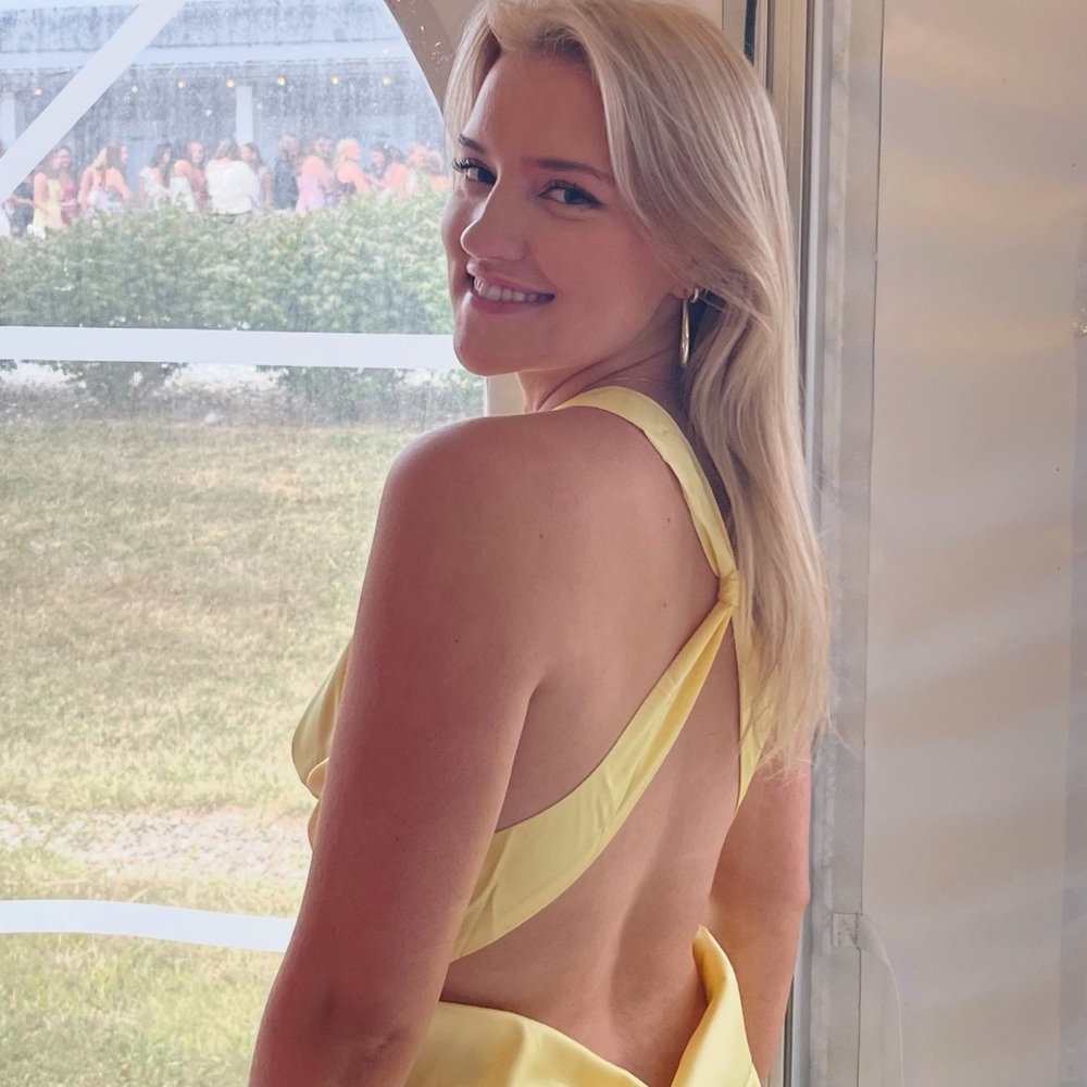 Peppermayo Sunny Yellow Backless Dress
